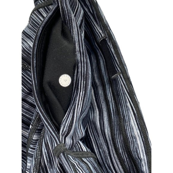 Lululemon Train Times 7/8 Pant Wee Are From Space Stripe Black Size 4 Leggings - Picture 6 of 6